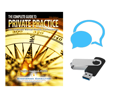 Order the Complete Guide to Private Practice and book a private, one on one ½ hour practice consultation with Norm.